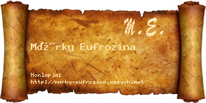 Márky Eufrozina névjegykártya